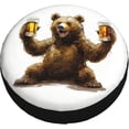 thumbnail image 3 of Bear with Beer Spare Tire Cover Weatherproof Universal Wheel Protectors Wheel Covers for RV Camper Travel Trailer SUV Truck, 3 of 10