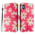 thumbnail image 2 of TECH CIRCLE for Apple iPhone XS/X Case 5.8-Inch (2018 Release), Cute Cartoon Flip Wallet Phone Case with Lanyard, Built-in Card Slots & Stand Function, Portable Lightweight Slim Folio Cover, Red Daisy, 2 of 3