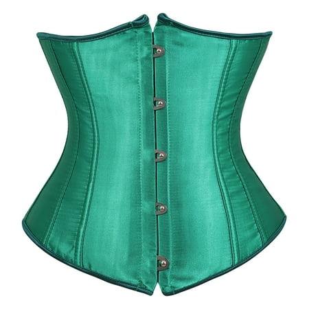 Ploknplq Corset Shapewear corset Tops for Women bustier Bodysuit for Women vintage Corset Lace-up Fishbone outfit Plus Corsets Underwear Boned Size Shapeware colombian Fajas for Women Green 4xl Red S