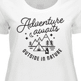 thumbnail image 4 of Inktastic Adventure Awaits Outside in Nature with Tent and Mountains Women's Plus Size T-Shirt, 4 of 5