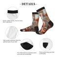 thumbnail image 4 of KLL Adorable Kitten In Kimono Print Cool Socks Men's Women's Crew Socks Funny Crazy Novelty Stockings, 4 of 7