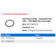 thumbnail image 2 of Fuel Pump O-Ring - Compatible with 1987 - 1993 BMW 325i Convertible 1988 1989 1990 1991 1992, 2 of 2