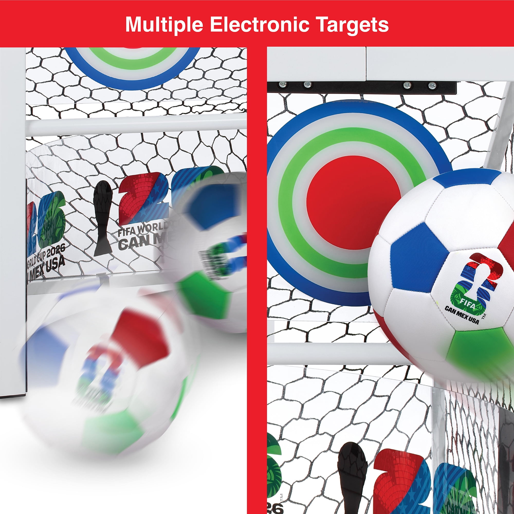 FIFA World Cup 2026 Arcade Soccer Roundabout with Electronic Scoring, 2 Soccer Goals, Soccer Ball and Pump Included, Ages 6+