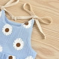 thumbnail image 5 of Newborn Infant Baby Girls Strap Sleeveless Romper Floral Sun Print Bodysuit Bubble One Piece Outfits Summer Clothes, 5 of 7