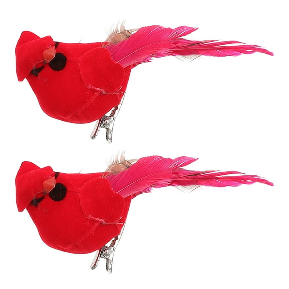 unbranded  2 Pcs Red Cardinal Birds Christmas Ornaments Decoration