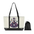 thumbnail image 7 of FORMRS Canvas Laptop Tote Bag for Women with 15.6" Computer Compartments Shoulder Handbag, Orange Astronaut Planet, 7 of 7
