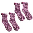 thumbnail image 2 of POIUYTR Fuzzy Slipper Socks for Women Thick Winter Fluffy Cozy Comfy Cabin Socks Womens Soft Sleep Home Warm Plush Socks Non Slip 2 Pairs, 2 of 5
