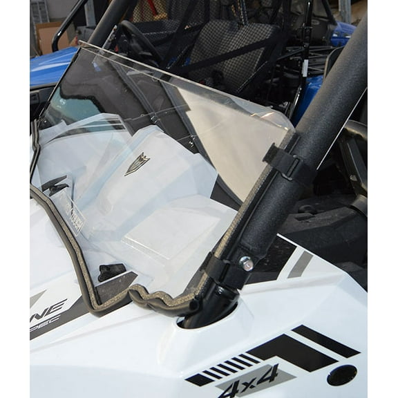 Clearly Tough Yamaha Wolverine Half Windshield - SCRATCH RESISTANT- On or off in seconds. Premium polycarbonate w/Hard Coat. Made in America!