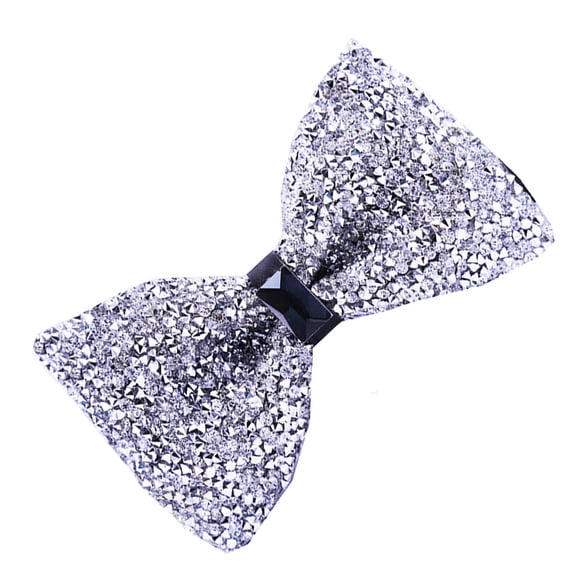 Linyer Rhinestone Bows Crystal Ties Ornamental Necktie Fashionable Knot Festive Adjustable Pre-tied Feast Clothing Accessory 6