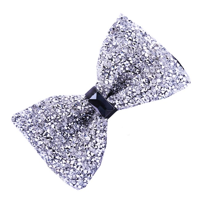 Sonducket Lazos de diamantes de imitación, lazos de cristal, corbata ornamental ostentosa, accesorio de ropa ajustable a la moda para banquetes y Accesorios de disfraces seis