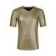 thumbnail image 5 of Camiseta de fiesta disco de manga corta metálica brillante para hombres XL de cuadros dorados, 5 of 7