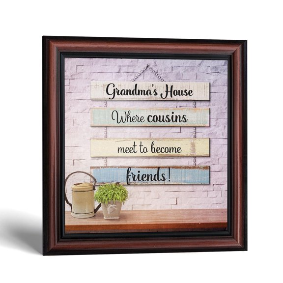 Grandma's House, Where Cousins Meet to Become Friends Picture Frame, Gift for Cousin or Grandma, 8731W