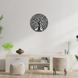 DecorShore 24 in. Round Metal Wall Art Decorative Wall Sculpture