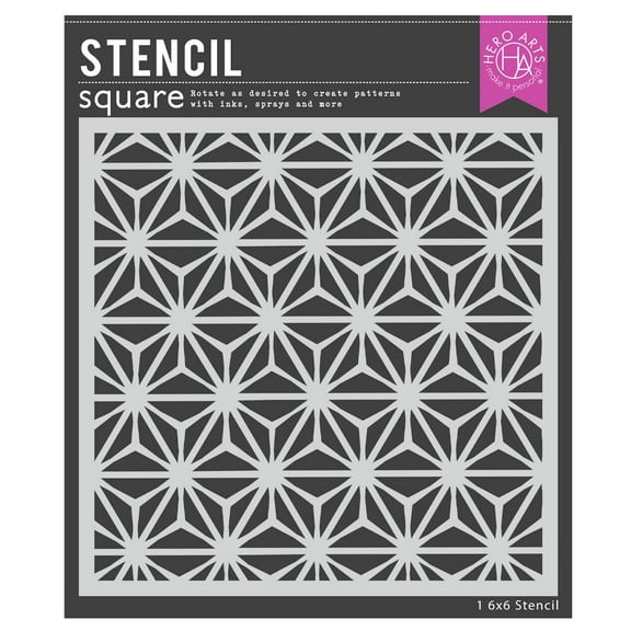 Hero Arts Stencil 6"X6"-Asana Pattern