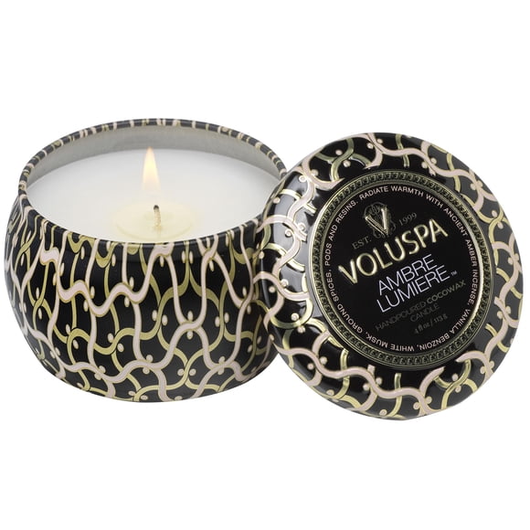 Vela Voluspa Ambre Lumiere en miniatura, 118 ml, 25 h