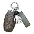thumbnail image 3 of Miulika Auto Key Fob Cover PU Leather Vehicle Waterproof Stylish Full Protection Wear Gray, 3 of 9