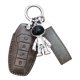 thumbnail image 3 of Funda para llavero de coche de piel sintética para vehículo, impermeable, elegante, protección total contra el desgaste. Gris Plata, 3 of 8