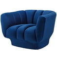 thumbnail image 3 of Tufted Armchair Accent Chair, Set of 2, Velvet, Blue Navy, Modern Contemporary Urban Design, Living Lounge Room Hotel Lobby Hospitality, 3 of 4