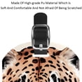 thumbnail image 4 of Square 2Pack PU Leather Rose and Leopard Cruise Luggage Tag with Privacy Cover and Name ID Tag for Travel Handbags Backpacks Luggage Tags, 4 of 6