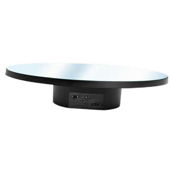 Milageto Electric Rotating Jewelry Display Stand Gifts Automatic Display Tray for Bag 25 cm Black