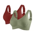 thumbnail image 4 of VISALY Wireless Bras Seamless Bras2Pc Push Up Bras No Underwire Bras Full Support Comfortable Bras Sports Bra Everyday Bras Bralettes Plunge Bra Breathable Bras Soft Bras Plus Size Bras A L, 4 of 4