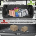 thumbnail image 6 of Truck Bed Cargo Net Compatible with Pickup Truck Bed Organizer Stretchable 4'x4' to 7'x7' High Elastic Heavy Duty Upgraded Reinforced Storage Net with 10 Metal Carabiners (Single Layer), 6 of 7