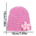 thumbnail image 3 of APEXFWDT Baby Beanie Infant Skull Cap Knit Warm Soft Winter Hat Winter Knit Baby Hat Warm Beanie for Boys Girls Infant Toddler Baby Beanie with Flower, 3 of 4