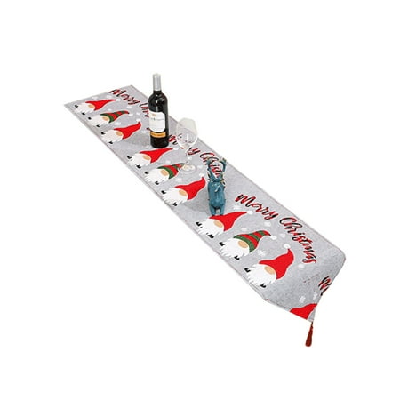 

Mxiqqpltky Christmas Table Runner Decorations Gnome Faceless Doll Dinner Tablecloth for Home Kitchen