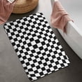 thumbnail image 2 of Black and White Checkered Pattern Bathroom Rugs Mat,Non Slip Microfiber Bathroom Rug,Rubber Backing,Soft Bathroom Mats for Bathroom Floor,Tub and Shower,20x32in(50x80cm), 2 of 5