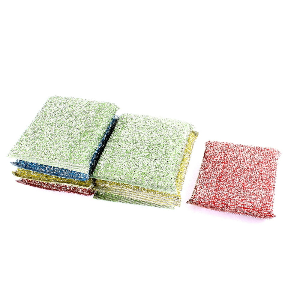 Home Kitchen Dish Sponge Padded Cleaning Scrubbing Pads 8 Pcs Walmart