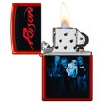 thumbnail image 3 of Zippo Poison Design Metallic Red Pocket Lighter, 3 of 6