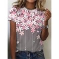thumbnail image 1 of Camiseta holgada de manga corta para mujer, ropa informal con cuello redondo, Harajuku, con estampado de retales, Tops de calle 2022, 1 of 5