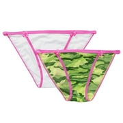 Mesh String Bikini Panties, 2-Pack