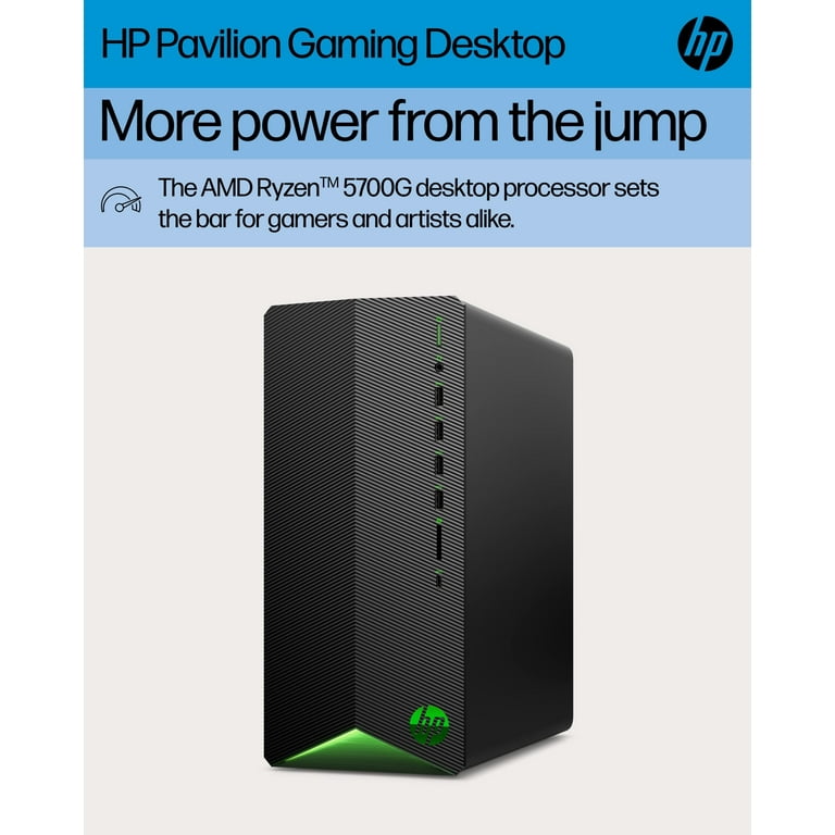 HP Pavilion Gaming Desktop, AMD Ryzen 7 5700G Processor, NVIDIA