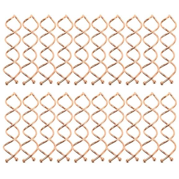 TABLZONE 20-Pack Rose Gold Spiral Hair Pins, Durable Steel Wire for Medium to Long Thick Hair Decoration