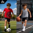 thumbnail image 3 of RBX Boys Athletic Outfit Shorts Set Short Sleeve Shirts Dry Fit Sleeveless Jersey & Shorts 3 Piece, 3 of 7