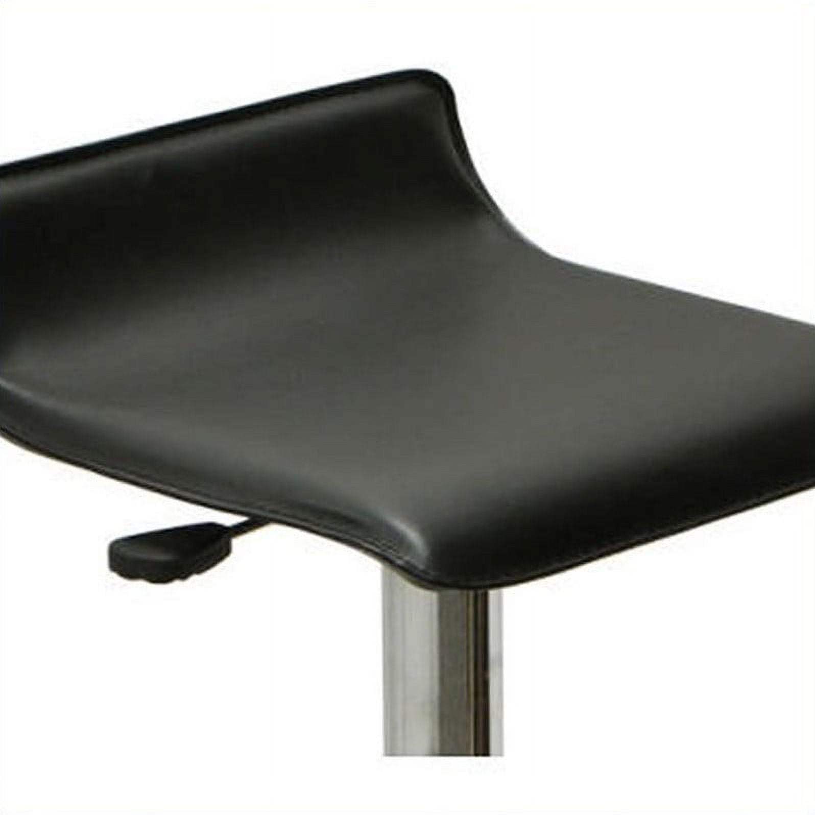Airlift Adjustable 3 Piece Pub Set with Larger Table, Black and Chrome