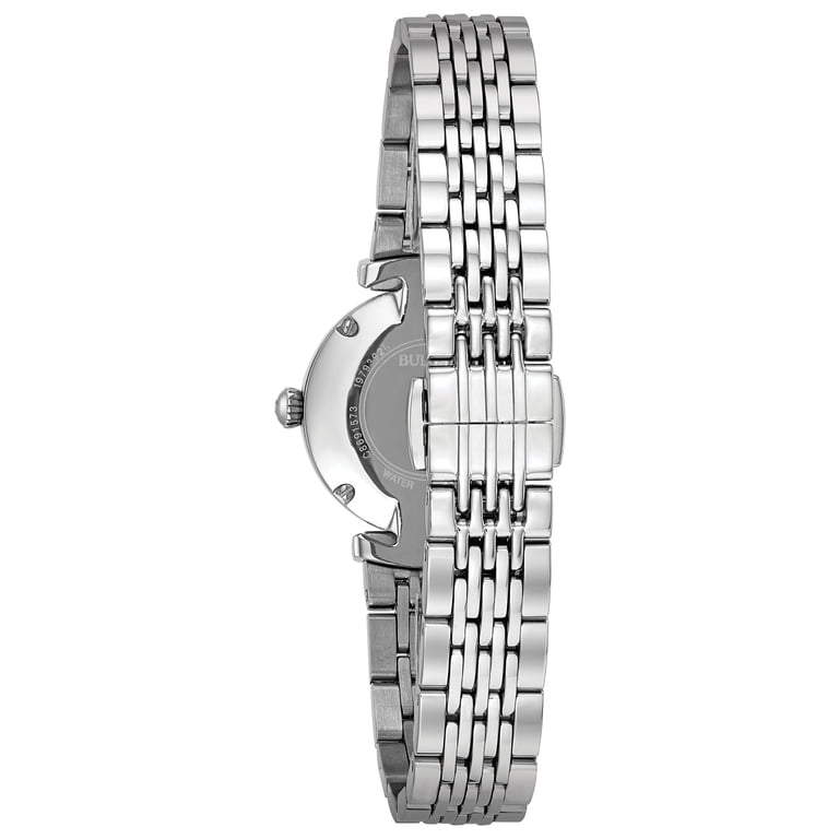 Bulova Women\'s Diamond 24mm Silver Watch Bulova Crystal Mother-of-Pearl Dial and Stainless Steel  main image 3