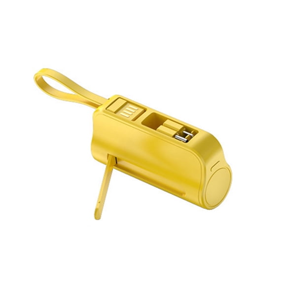 Portable 5000mAh Small Charging with Integrated Cable and Hiddens Stand for Easy Travel