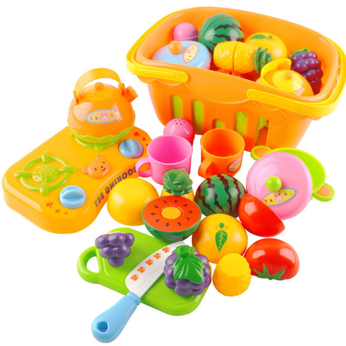 13Pcs Fruit Vegetable Toy Kitchen Cutting Toy Early Development and ...