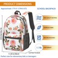 thumbnail image 3 of Pioneer Flower Floral Print Pattern 17" School Backpacks for Teens,Waterproof Oxford Fabric,S-Shape Padded Straps for School,Travel,Hiking,Camping, 3 of 6