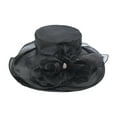 thumbnail image 2 of Walbest Women Organza Cap Fascinator Lady Cocktail Tea Party Church Wedding Bridal Flower Hat, 2 of 7