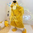 thumbnail image 2 of Pijama de invierno de pato de dibujos animados para adultos, mono con capucha, pijama divertido, ropa de casa cálida y cómoda, ropa de dormir de Cosplay para dormitorio de niñas, Psyduck, 2 of 4