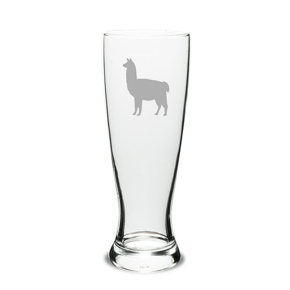 Llama Deep Etched University Beer Pilsner Glass