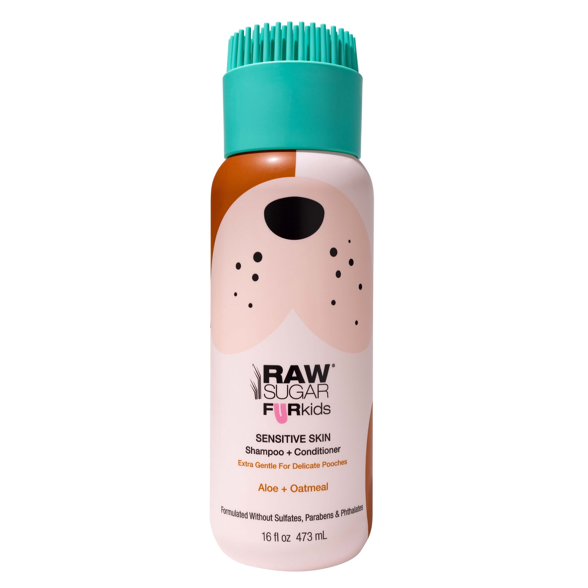 Raw Sugar Fur Kids Sensitive Coat Shampoo + Conditioner for Dogs 16 fl. oz.