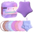 thumbnail image 1 of Set de esponjas faciales BS-MALL Gentle con bolsa de silicona, 10 unidades, 1 of 6