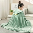 thumbnail image 6 of Textile City Cute Cartoon Hooded Throw Blanket Coral Velvet Soft Solid Wearable Adult Children Blanket Hoodie for Autumn Winter (bear,kids 1x0.8M), 6 of 7