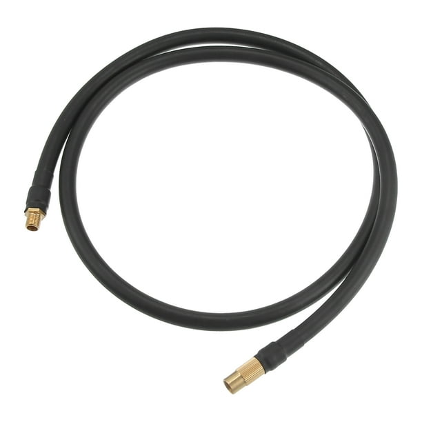 Adaptador de mandril de manguera de extensión de inflador de neumáticos roscado de 100 cm, tubo de bomba de aire, tubo de válvula de neumático para coche, camión, bicicleta, MTB, caucho de cobre, tono cobre negro Unique Bargains mandriles de llantas