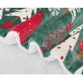 thumbnail image 6 of Elegant Comfort Reversible and Plush Flannel Fleece-Winter Christmas Sherpa Throw- Lightweight Soft and Cozy-Holiday Decorative Throw, Perfect for Lounging, 50 x 60 inches, Hunter Christmas Tree, 6 of 6