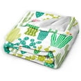 thumbnail image 2 of Cactus Plant Cacti Flower Blanket, Soft Blankets Flannel Bed Throw Cozy Lightweight Plush Gifts for Women Men Boys Girls Sofa Couch Bedroom Living Rooms Warm All Season, Home Decor, 80"x60", 2 of 6